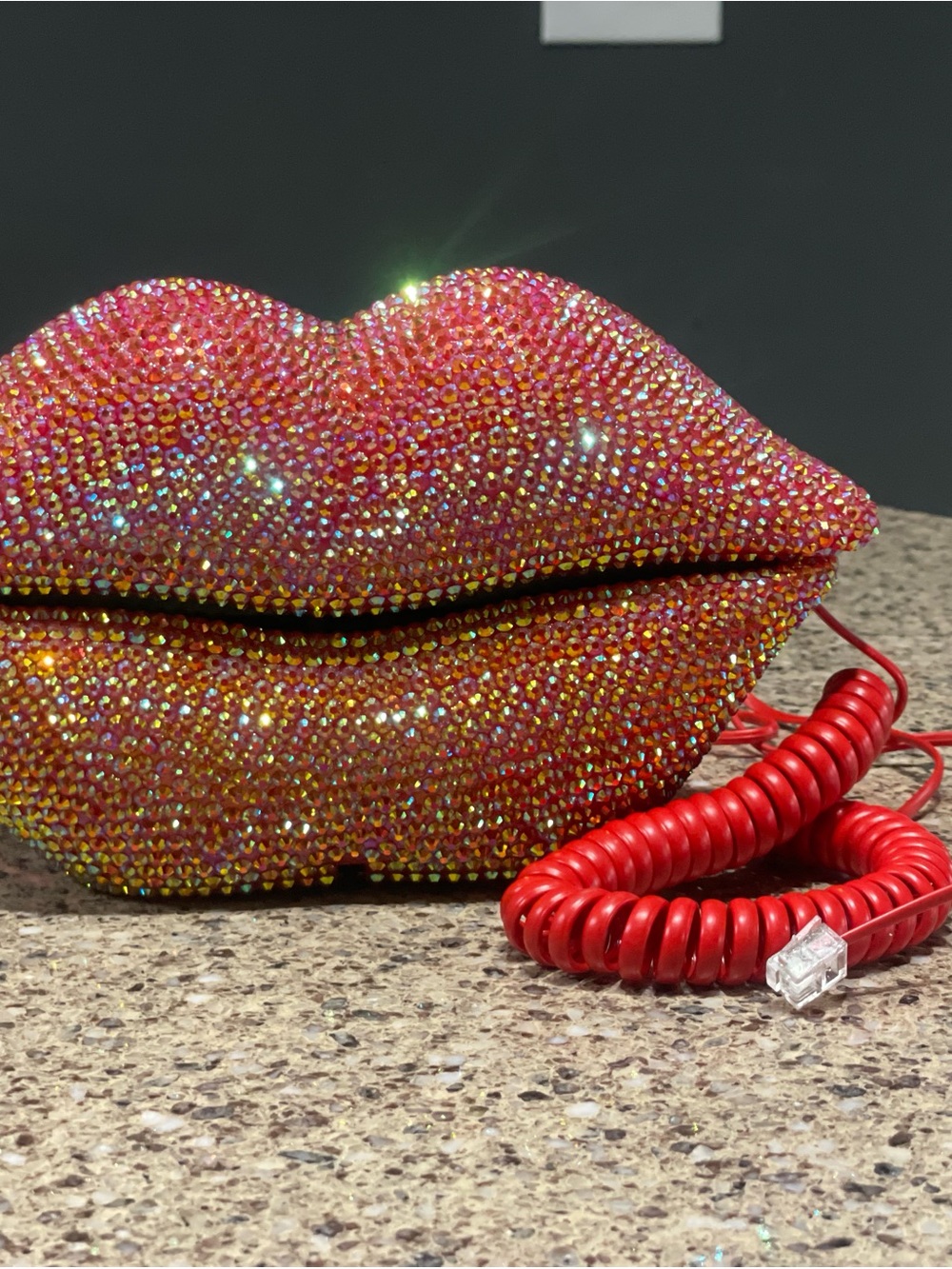 One of a kind * hand bedazzled lip phone
